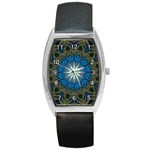 Bright Blue Star Barrel Style Metal Watch