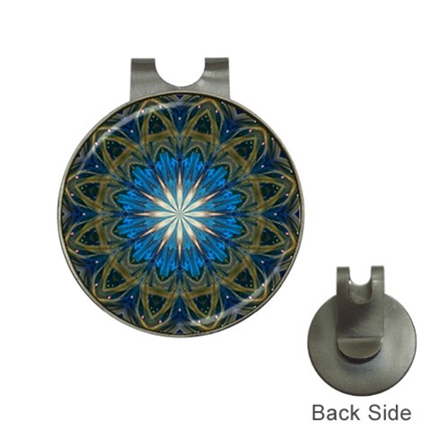 Bright Blue Star Golf Ball Marker Hat Clip from ArtsNow.com Front