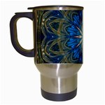 Bright Blue Star Travel Mug (White)