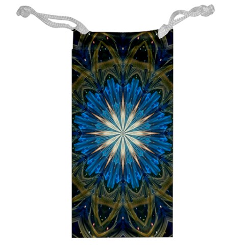 Bright Blue Star Jewelry Bag from ArtsNow.com Back