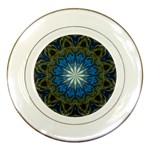 Bright Blue Star Porcelain Plate