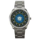 Bright Blue Star Sport Metal Watch