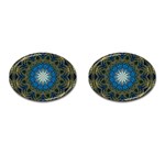 Bright Blue Star Cufflinks (Oval)