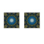 Bright Blue Star Cufflinks (Square)