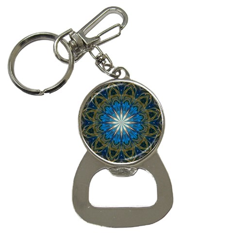 Bright Blue Star Bottle Opener Key Chain from ArtsNow.com Front