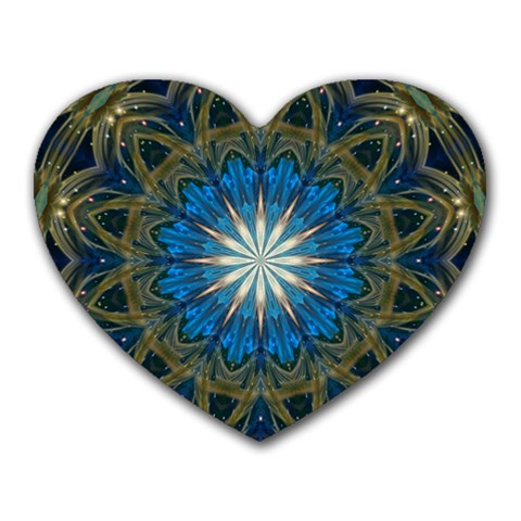 Bright Blue Star Mousepad (Heart) from ArtsNow.com Front