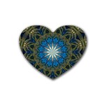 Bright Blue Star Rubber Coaster (Heart)