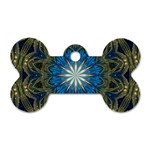 Bright Blue Star Dog Tag Bone (One Side)