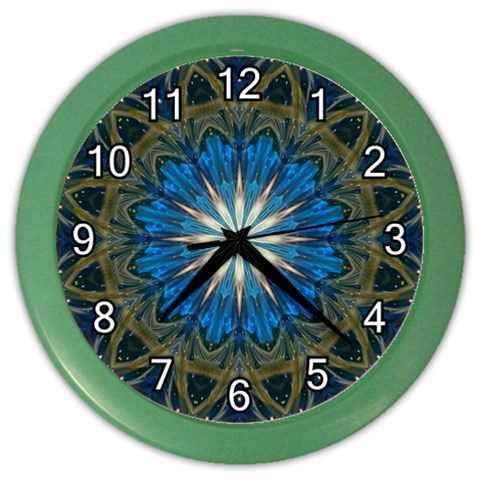 Bright Blue Star Color Wall Clock from ArtsNow.com Front