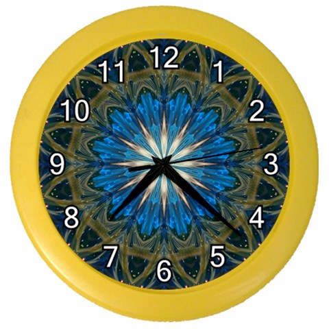 Bright Blue Star Color Wall Clock from ArtsNow.com Front