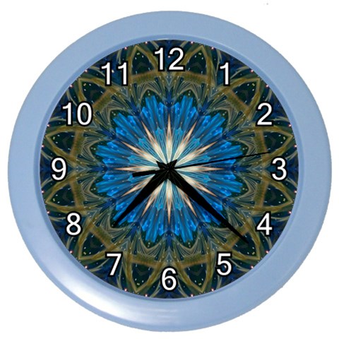 Bright Blue Star Color Wall Clock from ArtsNow.com Front