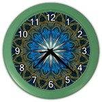 Bright Blue Star Color Wall Clock