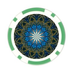 Bright Blue Star Poker Chip Card Guard from ArtsNow.com Front