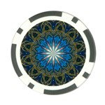 Bright Blue Star Poker Chip Card Guard