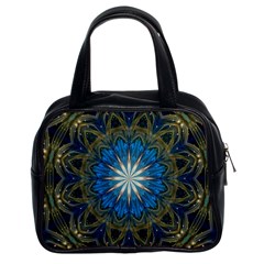 Bright Blue Star Classic Handbag (Two Sides) from ArtsNow.com Front