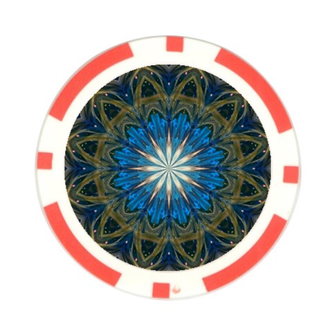 Bright Blue Star Poker Chip Card Guard (10 pack) from ArtsNow.com Back