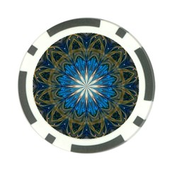 Bright Blue Star Poker Chip Card Guard (10 pack) from ArtsNow.com Back