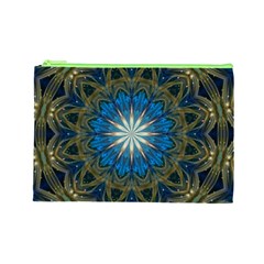 Bright Blue Star Cosmetic Bag (Large) from ArtsNow.com Front