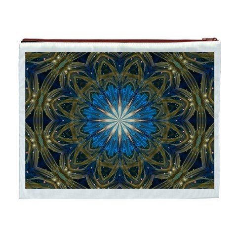 Bright Blue Star Cosmetic Bag (XL) from ArtsNow.com Back