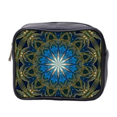 Bright Blue Star Mini Toiletries Bag (Two Sides) from ArtsNow.com Front