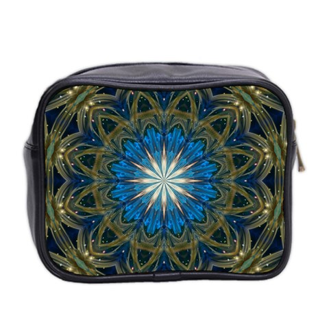 Bright Blue Star Mini Toiletries Bag (Two Sides) from ArtsNow.com Back