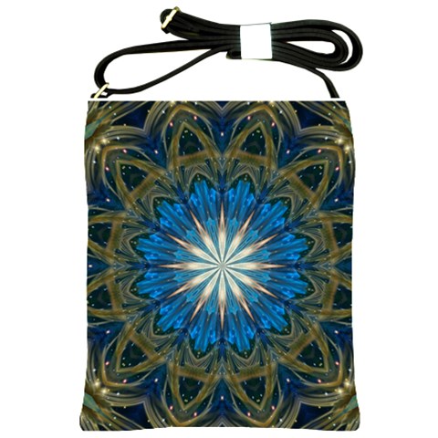 Bright Blue Star Shoulder Sling Bag from ArtsNow.com Front