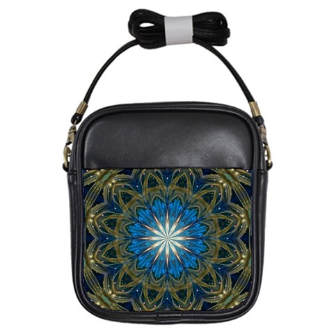 Bright Blue Star Girls Sling Bag from ArtsNow.com Front