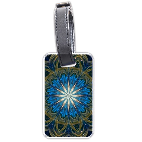 Bright Blue Star Luggage Tag (one side) from ArtsNow.com Front