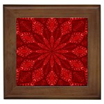 Red Quilt Framed Tile