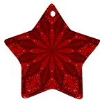 Red Quilt Ornament (Star)