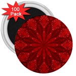 Red Quilt 3  Magnet (100 pack)