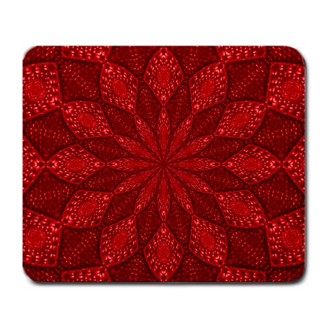 Red Quilt Large Mousepad from ArtsNow.com Front