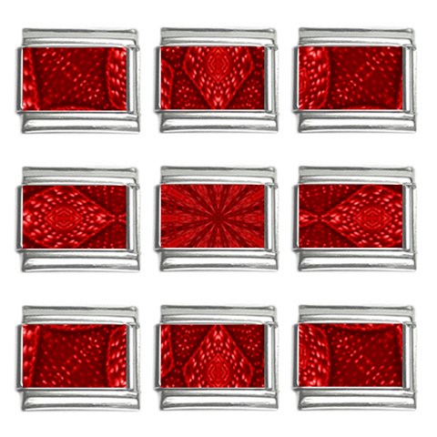 Red Quilt 9mm Italian Charm (9 pack) from ArtsNow.com Front