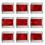 Red Quilt 9mm Italian Charm (9 pack)