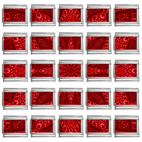 Red Quilt 9mm Italian Charm (25 pack) from ArtsNow.com Front