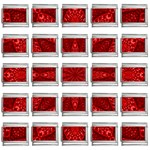 Red Quilt 9mm Italian Charm (25 pack)