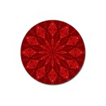 Red Quilt Magnet 3  (Round)