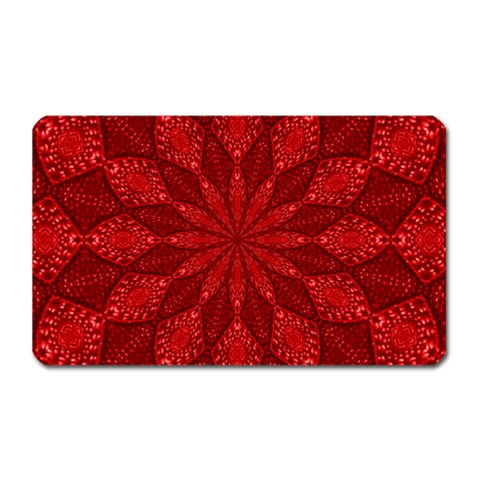 Red Quilt Magnet (Rectangular) from ArtsNow.com Front