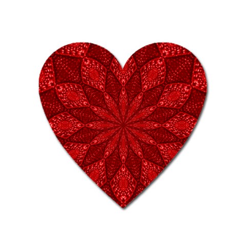 Red Quilt Magnet (Heart) from ArtsNow.com Front