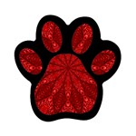 Red Quilt Magnet (Paw Print)