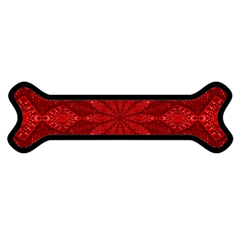 Red Quilt Magnet (Dog Bone) from ArtsNow.com Front