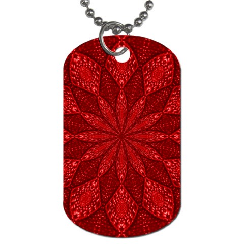 Red Quilt Dog Tag (One Side) from ArtsNow.com Front