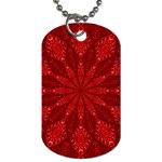 Red Quilt Dog Tag (One Side)