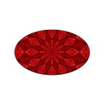 Red Quilt Sticker Oval (10 pack)