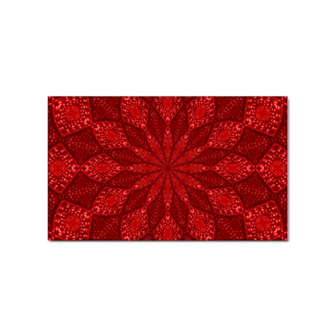 Red Quilt Sticker Rectangular (10 pack) from ArtsNow.com Front