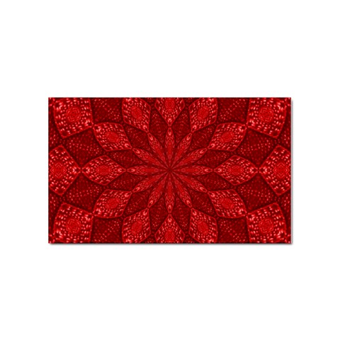 Red Quilt Sticker Rectangular (100 pack) from ArtsNow.com Front