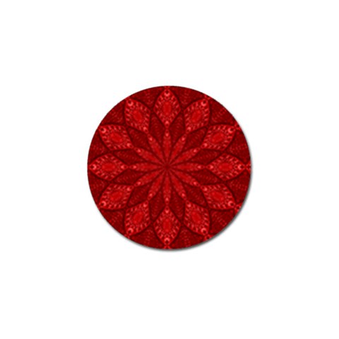 Red Quilt Golf Ball Marker from ArtsNow.com Front