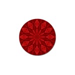 Red Quilt Golf Ball Marker