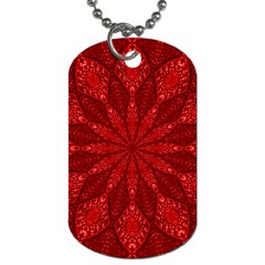 Red Quilt Dog Tag (Two Sides) from ArtsNow.com Back