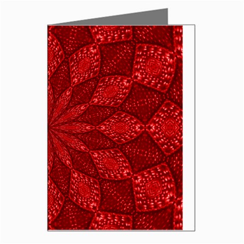 Red Quilt Greeting Card from ArtsNow.com Left